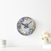 Horloge Ronde Jacaranda Blooms & Lily Bouquet (Maison)