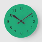 Horloge Ronde Jade Green Clock (Recto)