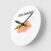Horloge Ronde J'adore cuisiner (Angle)