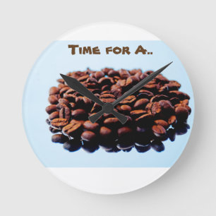 Horloge Ronde J'adore l'arôme du café