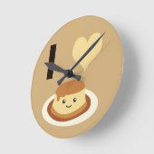 Horloge Ronde J'adore le flan ! (Angle)