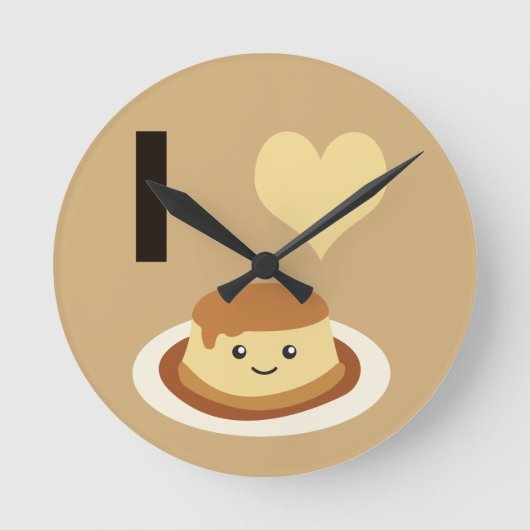 Horloge Ronde J'adore le flan ! (Recto)
