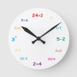 Horloge Ronde J'adore les maths !horloge murale