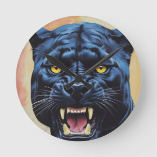 Horloge Ronde Jaguar - Panthère noire