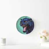 Horloge Ronde Jaguar - Panthère noire (Maison)