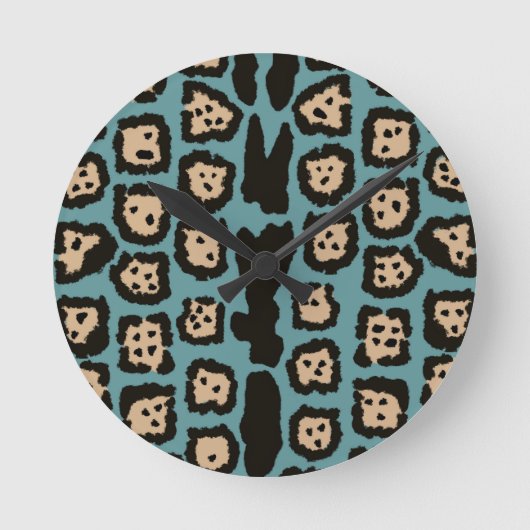 Horloge Ronde Jaguar Pattern in Beach Colors (Recto)