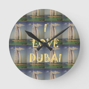 Horloge Ronde J'aime Dubaï