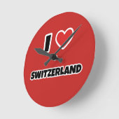 Horloge Ronde J'aime la Suisse (Angle)