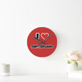 Horloge Ronde J'aime la Suisse (Maison)