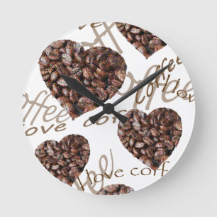 Horloge Ronde J'Aime Le Café ! !