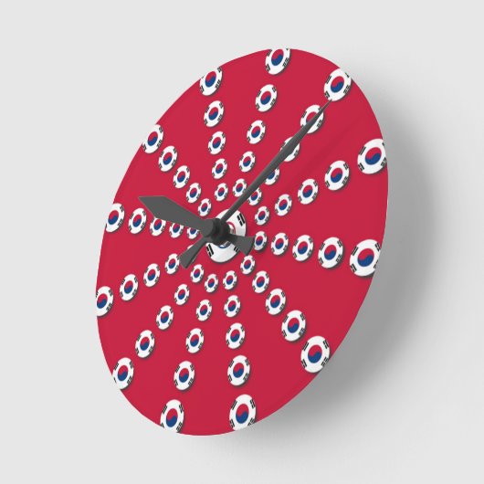 Horloge Ronde J'aime le rouge (Angle)
