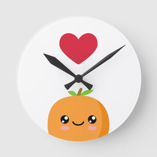 Horloge Ronde J'aime les oranges (Recto)
