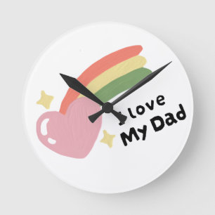 Horloge Ronde J'aime mon père