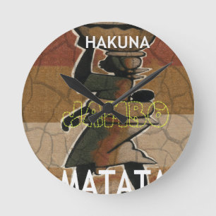Horloge Ronde Jambo Habari Hakuna Matata.