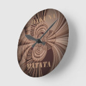 Horloge Ronde Jambo Hakuna Matata Kenya Giraffe Safari tissé (Angle)