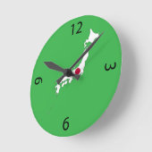 Horloge Ronde Japan flag on the map (Angle)