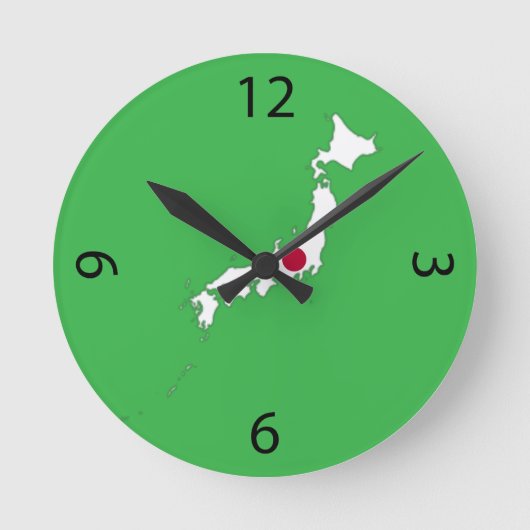 Horloge Ronde Japan flag on the map (Recto)