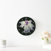 Horloge Ronde Japanese Iris Flower Personalized  (Maison)