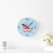 Horloge Ronde Japanese Kawaii Pig (Maison)