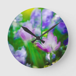 Horloge Ronde Jardin de tulipes, Giverny, France
