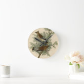 Horloge Ronde Jaseur cèdre d'Audubon (Maison)