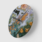 Horloge Ronde Jasper de l'océan tacheté (Angle)
