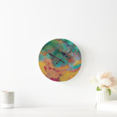 Horloge Ronde Jasper de Noël en gros plan (Maison)