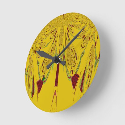Horloge Ronde jaune (Angle)