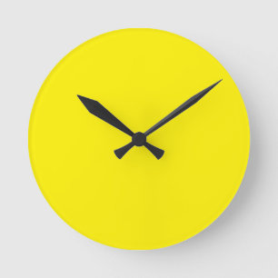 Horloge Ronde jaune