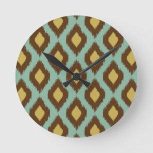 Horloge Ronde Jaune bleu kikat moderne