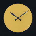 Horloge Ronde Jaune d'automne<br><div class="desc">Automne Jaune couleur solide Mur Horloge de Gerson Ramos.</div>