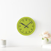 Horloge Ronde Jaune et bleu (Maison)