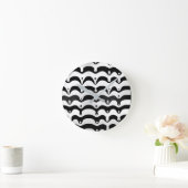 Horloge Ronde Jazzy noir et blanc Zebra Stripes Fondre (Maison)