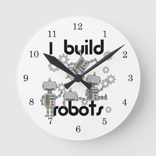 Horloge Ronde Je construis des robots (Recto)