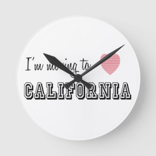 Horloge Ronde Je déménage en Californie