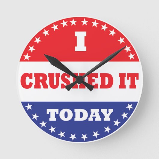 Horloge Ronde Je L'Ai Écrasé Aujourd'Hui (Recto)