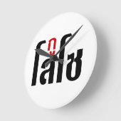 Horloge Ronde Je M'Appelle LOSO Henri Script En Langue Thaïlanda (Angle)