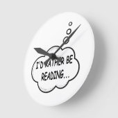 Horloge Ronde Je préfère lire (Angle)