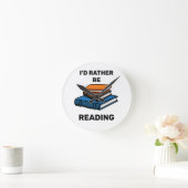Horloge Ronde Je préfère lire (Maison)
