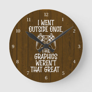 Horloge Ronde Je suis allé dehors - Drôle de joueur
