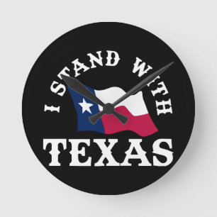 Horloge Ronde Je suis avec le Texas