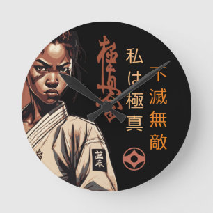 Horloge Ronde Je suis Kyokushin - Inébranlable, Inarrêtable, Kar