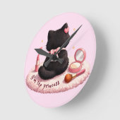 Horloge Ronde Je suis la Princesse (Angle)