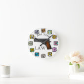 Horloge Ronde Je suis le jeu de la loi (Maison)