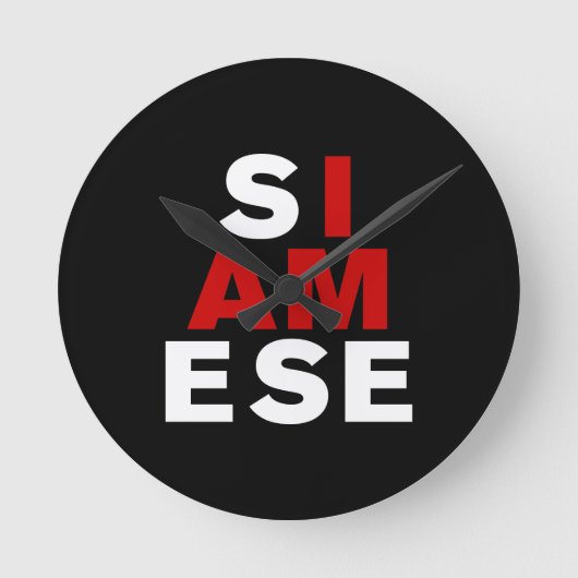 HORLOGE RONDE JE SUIS SIAMÈNE (Recto)