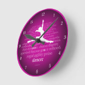 Horloge Ronde Je suis un danseur (Angle)