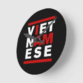 HORLOGE RONDE JE SUIS VIETNAMAIS (Angle)