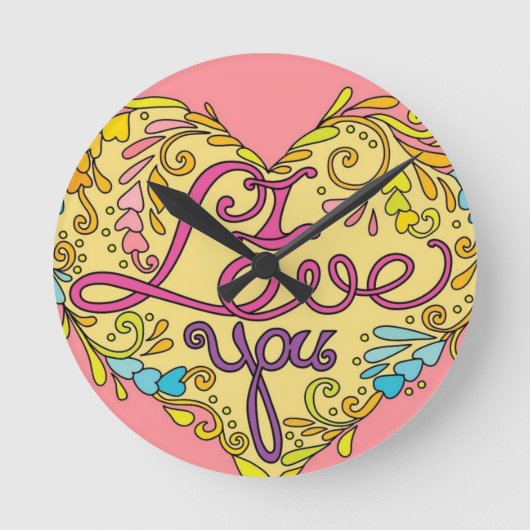 Horloge Ronde Je t'aime (Recto)