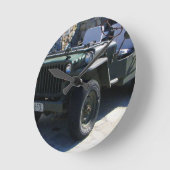 Horloge Ronde Jeep de Classic Willy. (Angle)