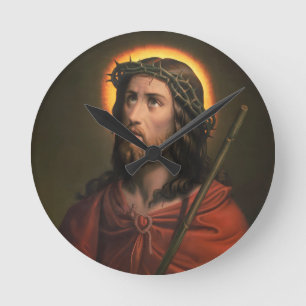 Horloge Ronde Jésus-Christ avec la Couronne d'épines